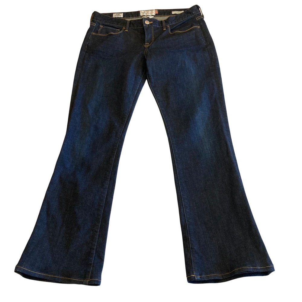 Lucky Brand Jeans 8/29 Lolita Boot White Oak Cone Denim Made in USA Dark‎ Wash